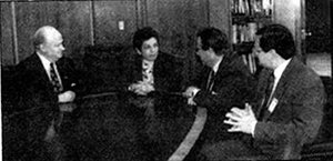 Dr. Morton, Secretary Shalala, Dr. Miller, and Dr. Daly