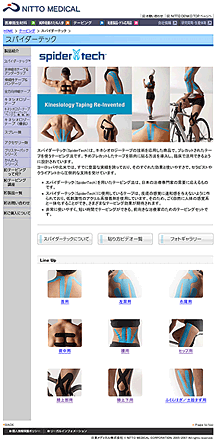 Nitto's SpiderTech Japan site