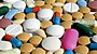 A spill of pills and vitamins.