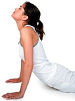 Woman performing Yoga.