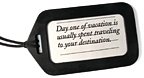 A luggage tag.
