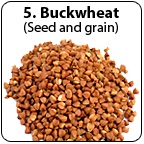 A pile of buckwheat grain.