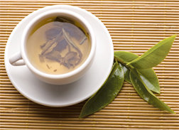 Cup of hot herbal tea.