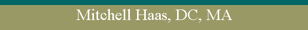 Mitchell Haas, DC, MA